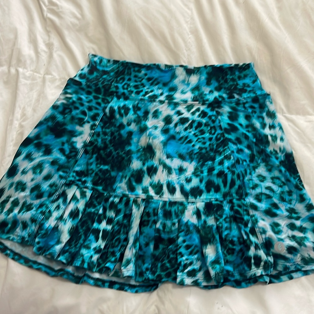 Dona Jo Fitwear Flirty Skirt / Skort (Wildblue) 14.5" Size 2 (Large)